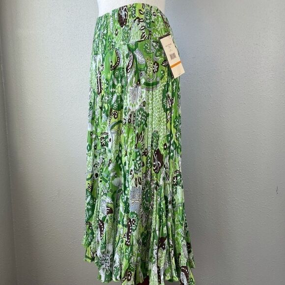 NWT Multiples Green Floral & Botanical Skirt - Picture 4 of 9